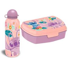 Set Disney Stitch e Angel portapranzo con borraccia alluminio in scatola regalo