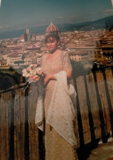 Abito  sposa cerimonia sera + accessori guanti coprichignon mantella sartoriale