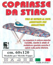 Copriasse da Stiro Universale 60x120cm Cotone 100% Elasticizzato Maxi