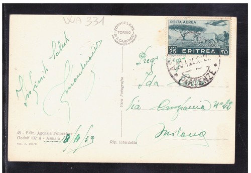 Cartolina colonie africa - cartolina,