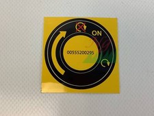 Etichetta "blocco chiave" PG ORIGINALE GIANNI FERRARI trattorino 00555200295