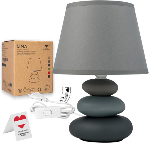 Lampada comodino grigio - da,