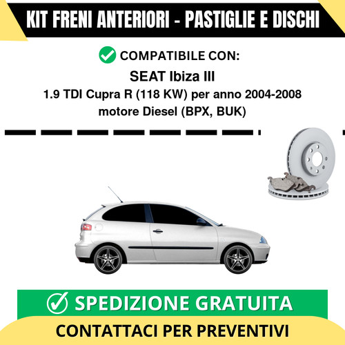 Kit freni anteriori pastiglie - kit, (pastiglie