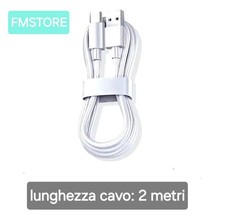 CAVO TIPO C 2 METRI CAVETTO USB TYPE C 2m CARICA BATTERIE CELLULARE VELOCE 5A #3
