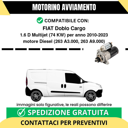 Motorino avviamento fiat doblo - fiat,