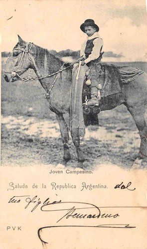 Cartolina argentina joven - cartolina,