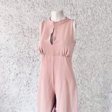 TUTA LUNGA DONNA JUMPSUIT ROSA SCOLLO GOCCIA PARTICOLARE CERIMONIA EVENTO COCKT