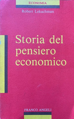 Storia del pensiero economico.