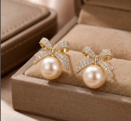 Orecchini fiocco perla goccia - fiocco,