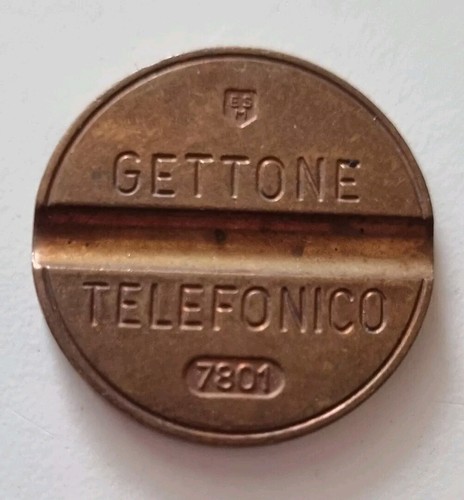 Gettone telefonico con segno - gettone,