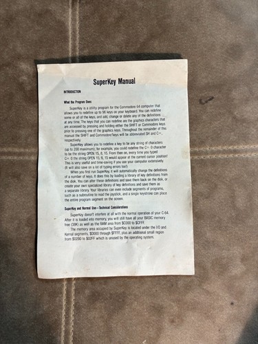 Commodore superkey manuale - commodore,