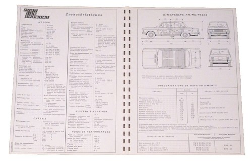 Fiat 125 special dati tecnici - fiat,