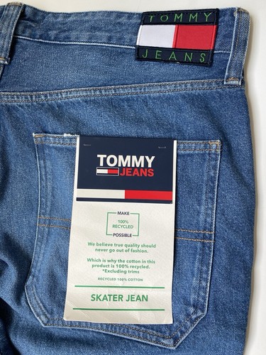 Jeans tommy skater blu baggy - jeans,