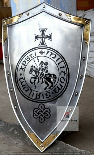 Scudo medievale acciaio - scudo, in