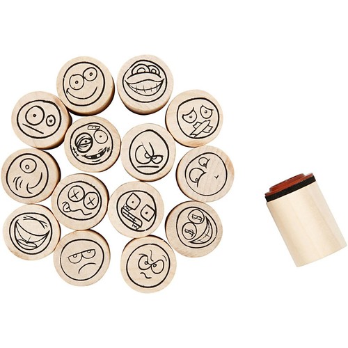 Set timbri smiley pezzi - timbri, smiley,