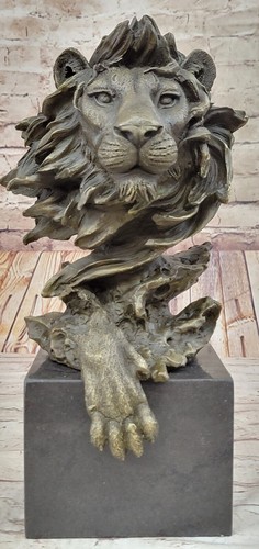 Grande leone testa - bronzo, re