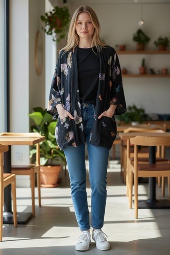 Zara cardigan poncho - poncho, donna