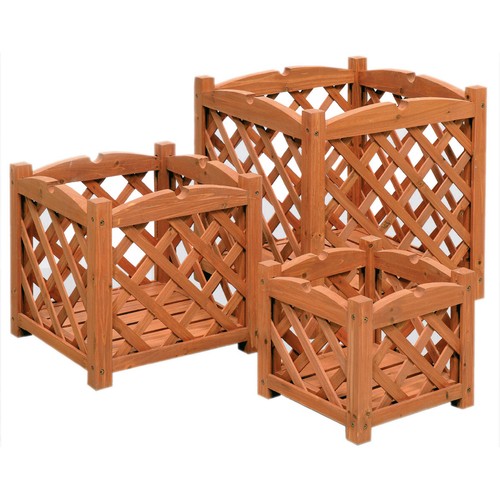 Portavaso fioriera legno - in,