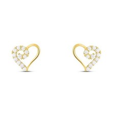 Orecchini donna cuore oro - orecchini,