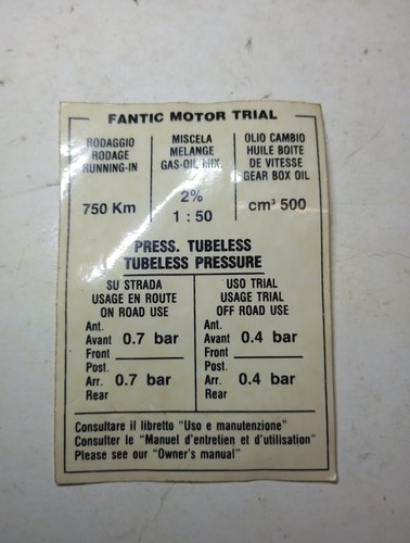 Adesivo serbatoio fantic motor - fantic,