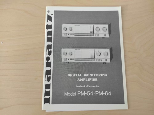 Marantz model 64 user - marantz, pm-64