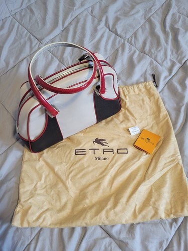 Etro white and red leather - white,