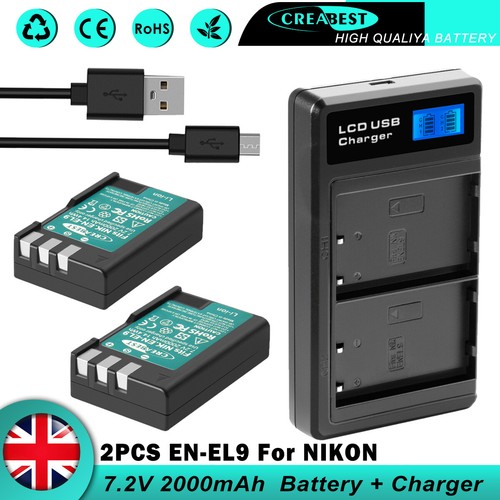 Batteria 2000mah el9 - 2x, en-el9