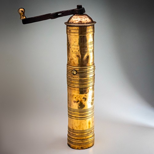 Vintage brass coffee grinder - brass,