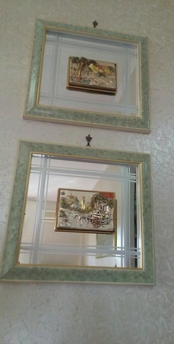 Coppia quadri specchio piastra