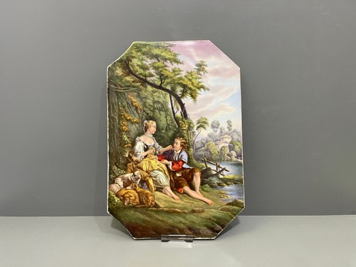 Piatto quadro porcellana