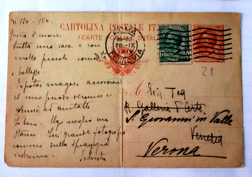Cartolina postale viaggiata - cartolina,