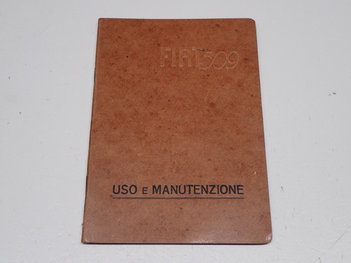 Fiat mod 509 libretto uso - 509, e