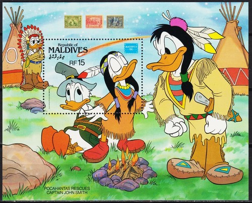 Maldive 1986 disney - maldive, pocahontas
