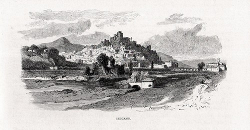 Stampa antica ceccano veduta - stampa,