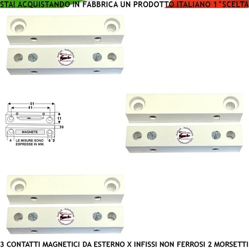 Contatto magnetico antifurto - contatto,