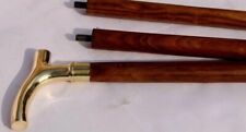 Canna Di Legno Vintage Con Impugnatura In Ottone Derby Stile Antico Regalo