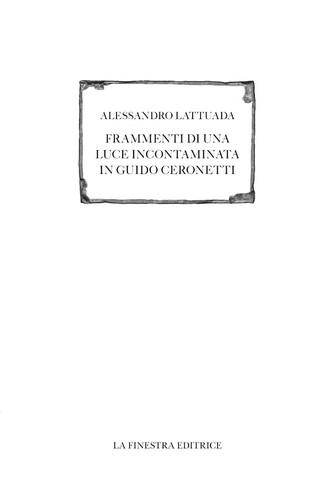 Alessandro lattuada frammenti - alessandro, lattuada,