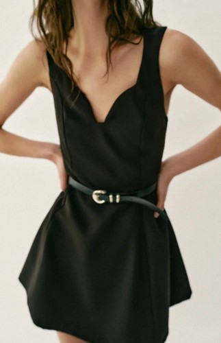 Zara mini abito con cintura - mini,