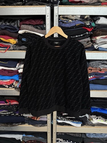 Maglione girocollo fendi zucca - girocollo,