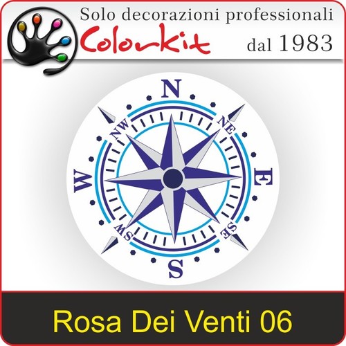 Adesivo rosa dei - 06, blu