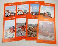 8 depliant dati tecnici Fiat-Hitachi cingoli di carico FL FR anni 90