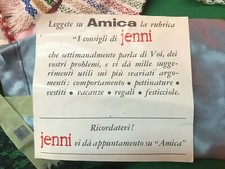 PUBBLICITA' anni '60 BAMBOLA JENNI ITALOCREMONA SCHUBERT
