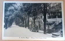 Bagni Di Sant'Andrea Medesano Parma Albergo Villa fiorita Con Auto  1951   Rara 