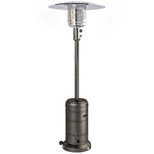 DecHome Stufa a Gas Stufa a Fungo da Esterno con Rotelle 82x82x223 cm Marrone