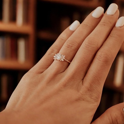 Anello design con diamanti - anello,