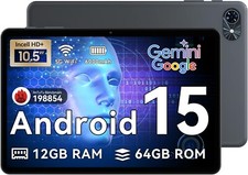 TABWEE T80 Tablet 10 Pollici Android 15-12GB RAM + 64GB ROM + 2TB TF, Tablet PC
