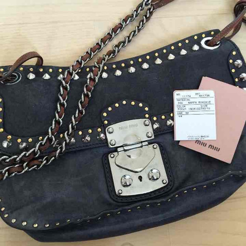 Borsa tracolla miu - a, nappa