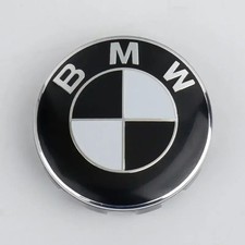 2x BMW Noir Blanc Insigne Logo