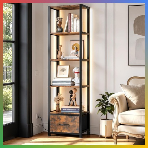 Tall corner bookshelf - 6, tier