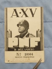 Partito Fascista Italia BENITO